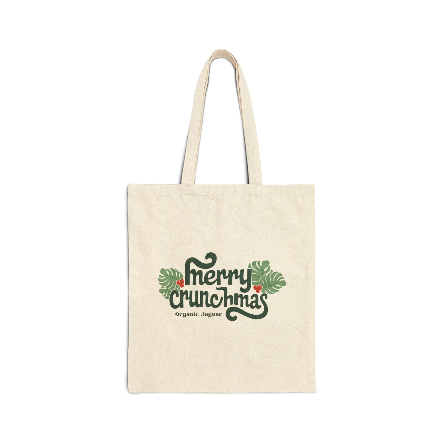 Merry Crunchmas Cotton Canvas Tote Bag