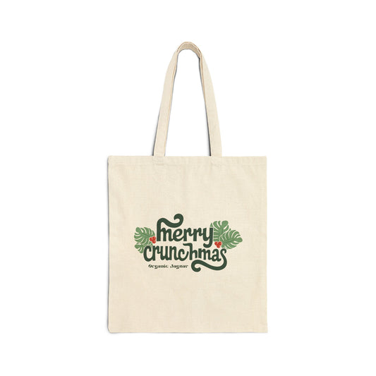 Merry Crunchmas Cotton Canvas Tote Bag