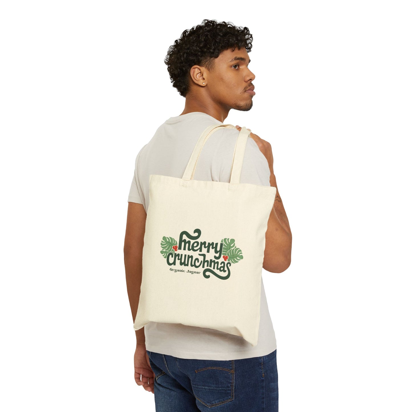 Merry Crunchmas Cotton Canvas Tote Bag